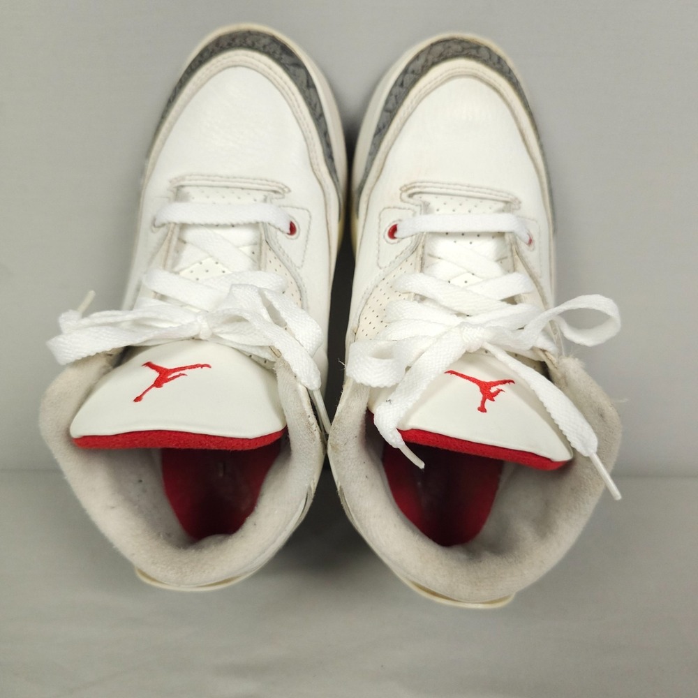 Nike Air Jordan 3 Retro Youth GS Size 1.5Y White Cement Reimagined - Picture 14 of 16